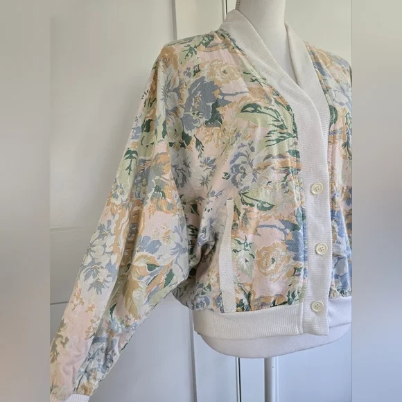 Vintage Tony France Floral Button-Up Cardigan - Picture 5 of 8